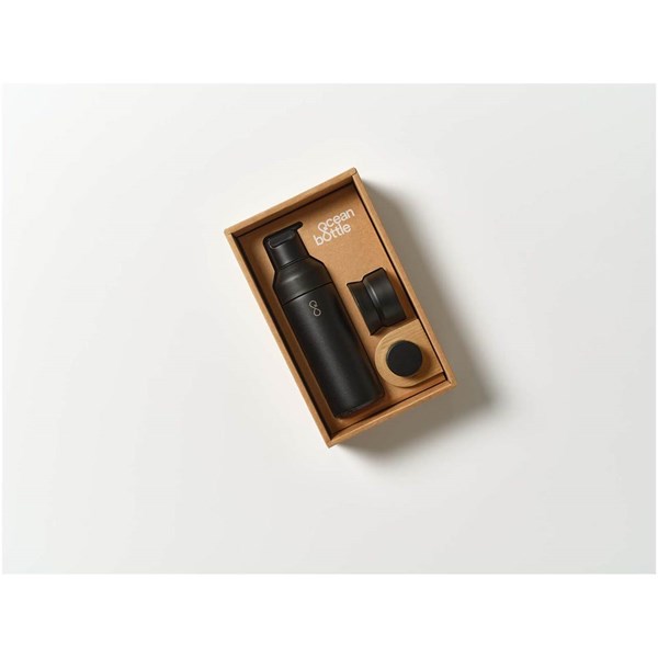 Obrázky: Láhev 500 ml - 3 různé víčka na výměnu, černá, Obrázek 5