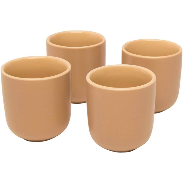 Obrázky: 4dílná sada šálků na espresso 90 ml, béžová, Obrázek 2