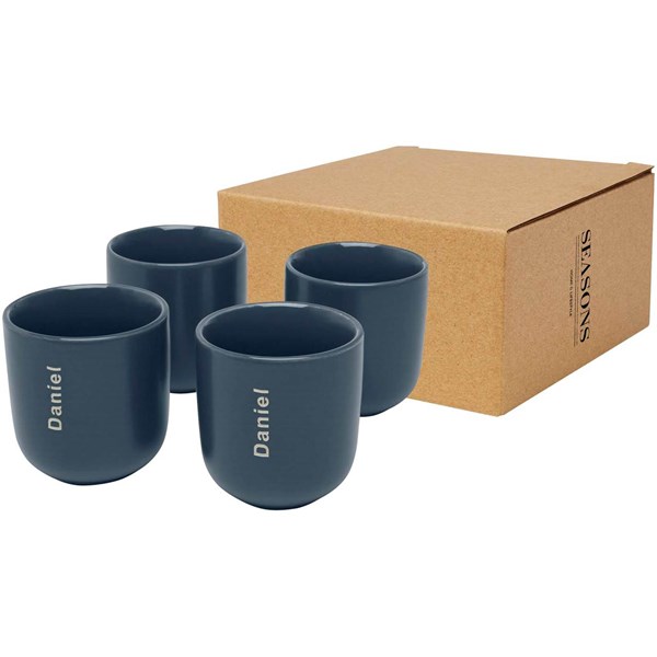 Obrázky: 4dílná sada šálků na espresso 90 ml, modrá, Obrázek 3