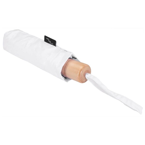 Obrázky: Bílý skládací deštník z RPET, 21