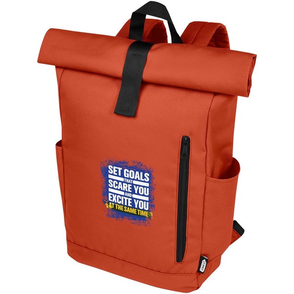 Obrázky: Cihlový GRS RPET voděodolný batoh 18 l, Obrázek 8