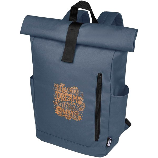 Obrázky: Šedo modrý GRS RPET voděodolný batoh 18 l, Obrázek 8