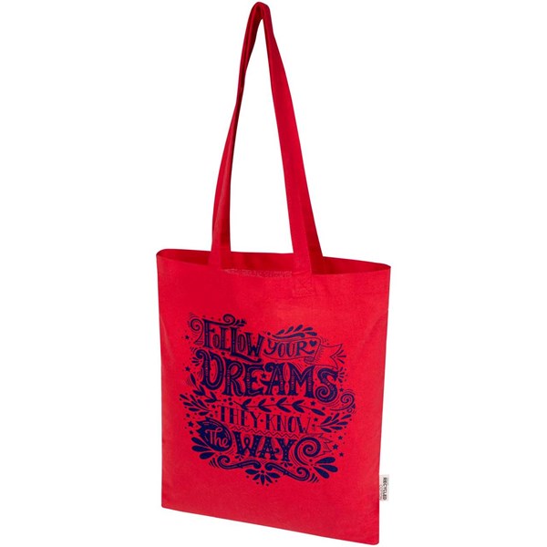 Obrázky: Nákupní taška z GRS recykl. bavlny 140g, červená, Obrázek 6