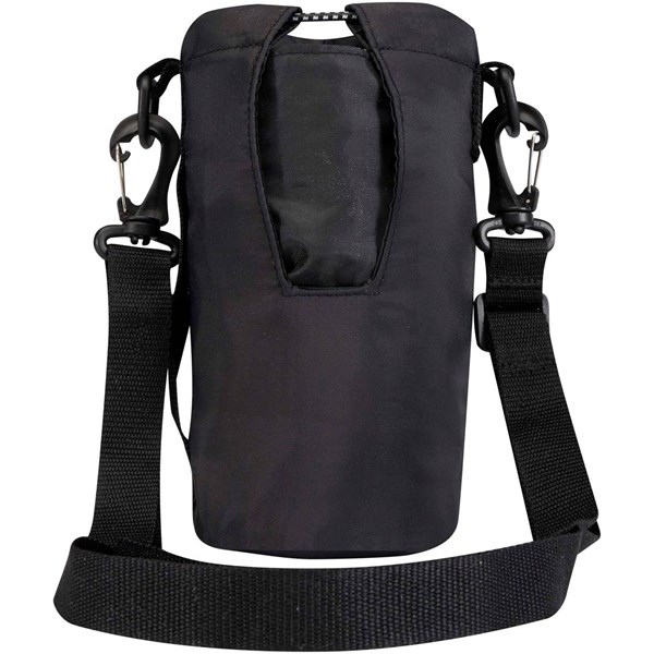 Obrázky: Cestovní taška na láhev z rec.mat., černá, Obrázek 2