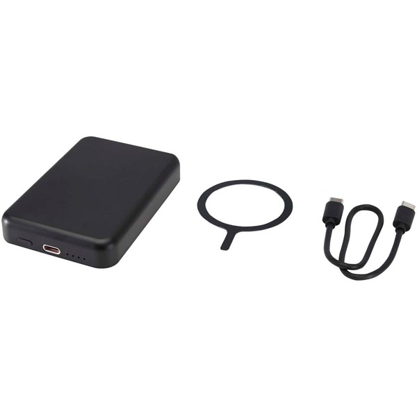 Obrázky: Bezdrátová magnetická powerbanka 5000 mAh, černá, Obrázek 5