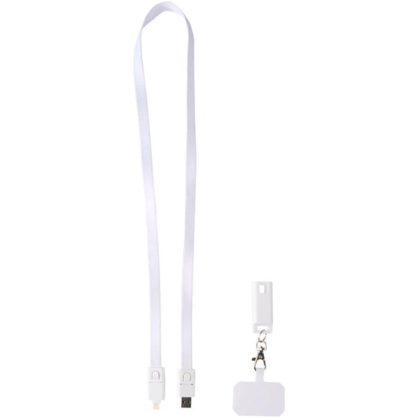 Obrázky: Šňůrka na telefon 5v1-datový a rychlonab.kabel,bílá, Obrázek 5