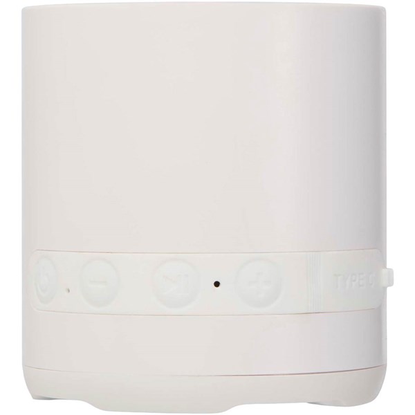 Obrázky: Bílý 3W bezdrátový reproduktor z recykl. plastu, Obrázek 7