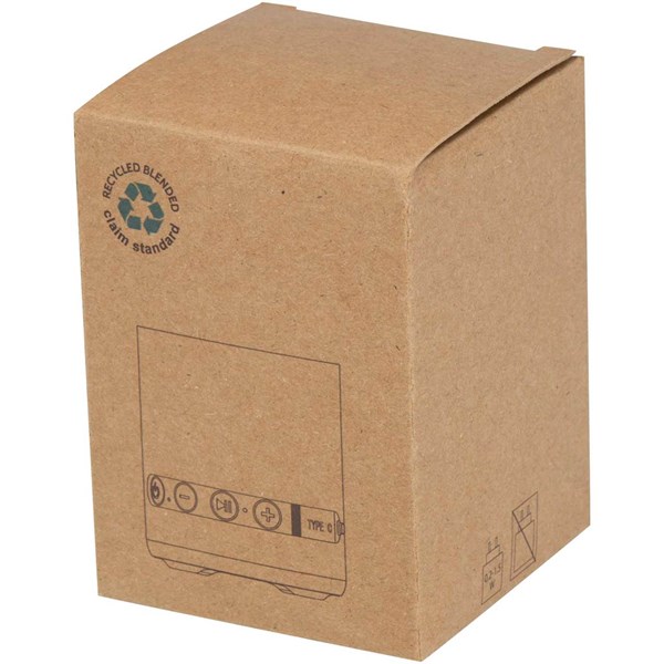 Obrázky: Černý 3W bezdrátový reproduktor z recykl. plastu, Obrázek 9