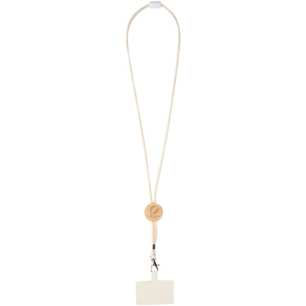 Obrázky: Bílá šňůrka na telefon s bambusovým kolečkem, Obrázek 5