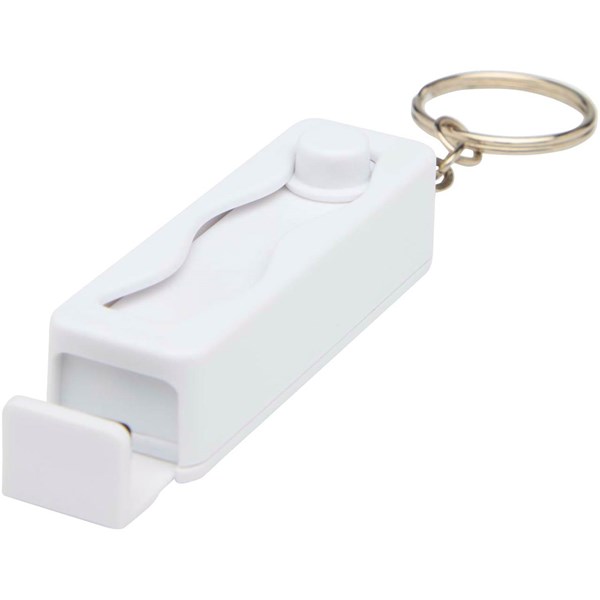 Obrázky: Bílý přívěsek/stojánek na telefon s antistresem, Obrázek 3