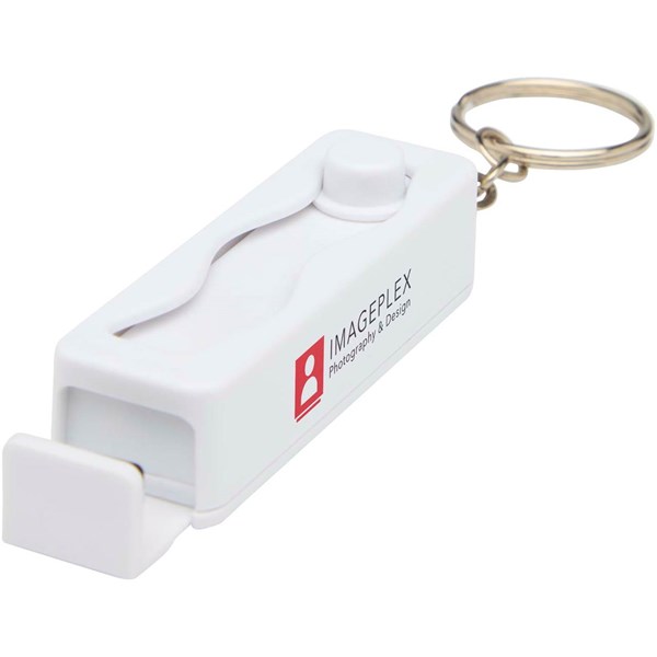 Obrázky: Bílý přívěsek/stojánek na telefon s antistresem, Obrázek 4