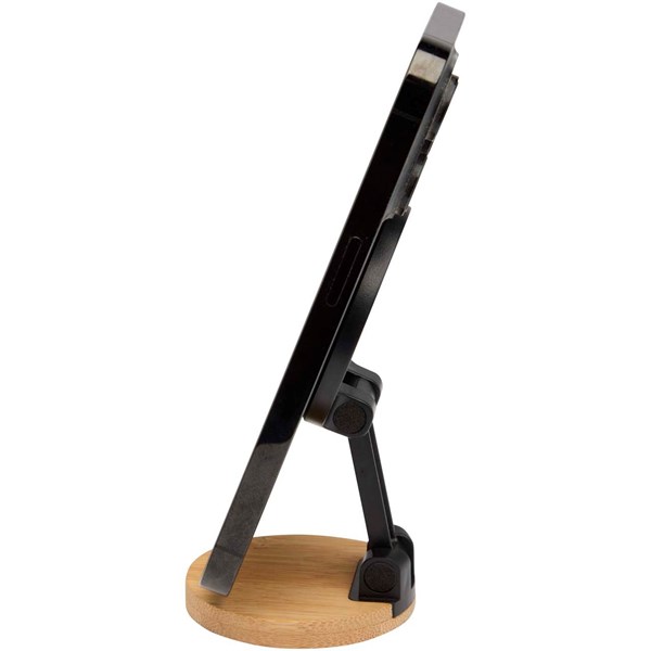 Obrázky: Černý stojánek na telefon z plastu a bambusu, Obrázek 6