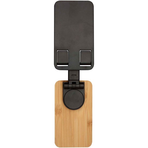 Obrázky: Černý skládací stojan na telefon z plastu a bambusu, Obrázek 4