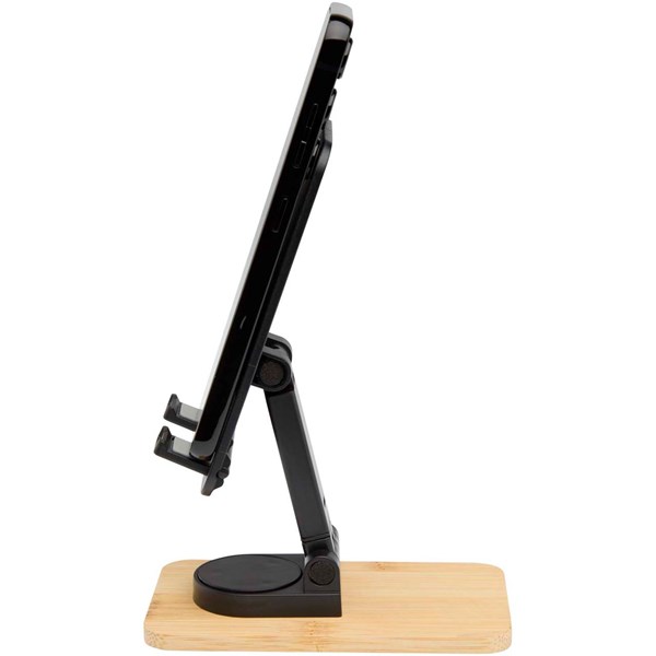 Obrázky: Černý skládací stojan na telefon z plastu a bambusu, Obrázek 6