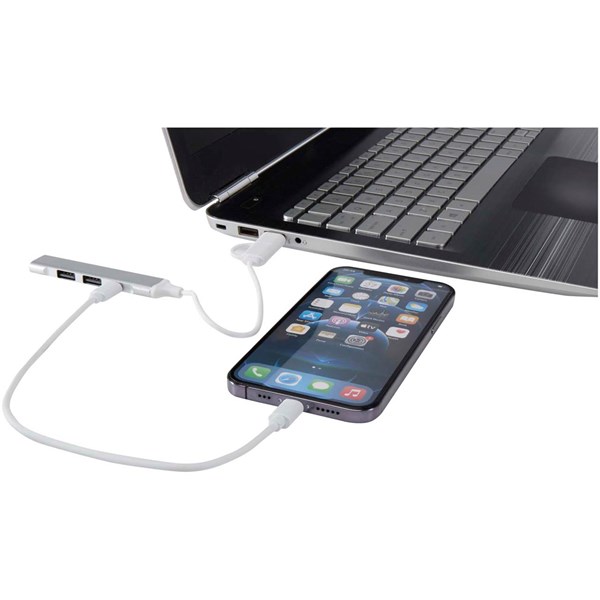 Obrázky: 4portový USB-A a Type-C hub z recyklovaného hliníku, Obrázek 3