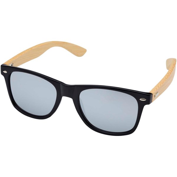 Obrázky: Sluneční brýle s bambusovými nožičkami, stříbrná