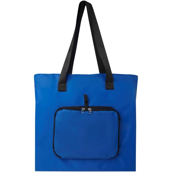 Obrázky: Kr. modrá skládací nákupní taška z RPET, objem 16 l, Obrázek 4