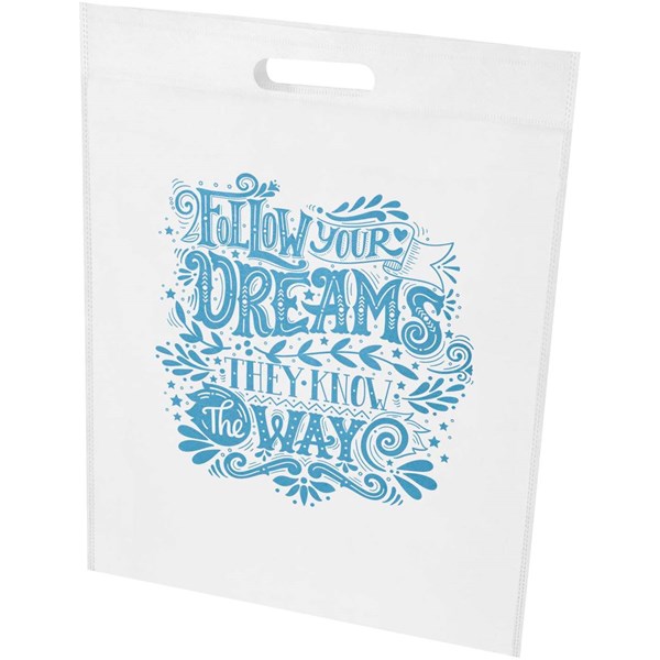 Obrázky: Bílá taška 34 x 43 cm s průhmatem z rec. RPET, Obrázek 7