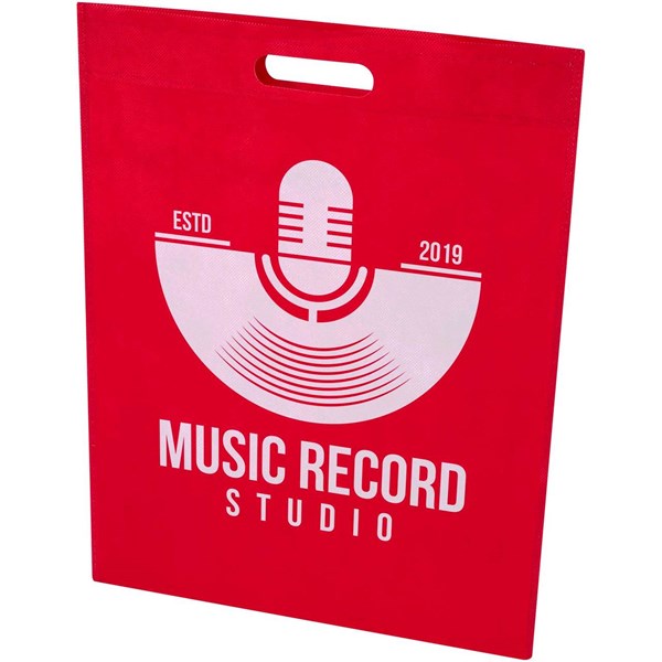 Obrázky: Červená taška 34 x 43 cm s průhmatem z rec. RPET, Obrázek 7