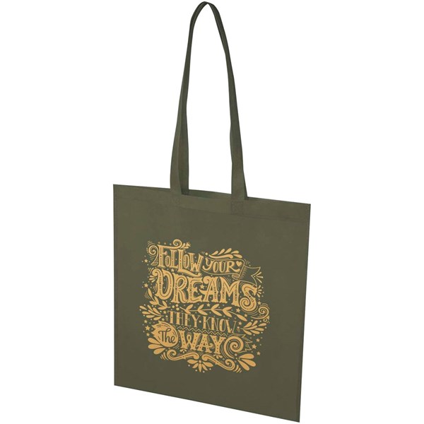 Obrázky: Les.zelená rec.netkaná nákup. taška 36x40cm,dl.uši, Obrázek 7