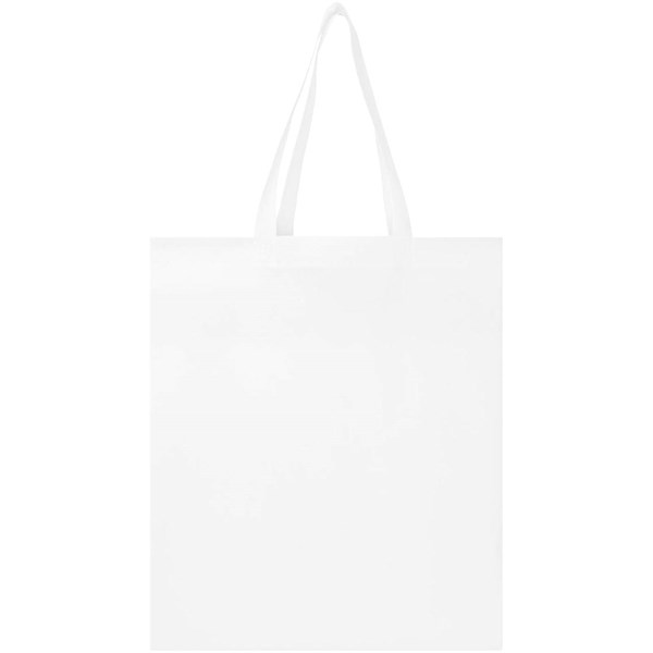 Obrázky: Bílá netkaná nákup.taška se slož.dnem z GRS, 12L, Obrázek 2