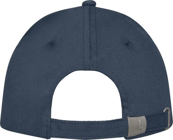 Obrázky: Modrá šedá 5panelová čepice s kovovou přezkou, Obrázek 2