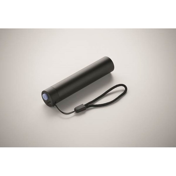 Obrázky: Dobíjecí svítilna z reckl. hliníku, černá, Obrázek 4