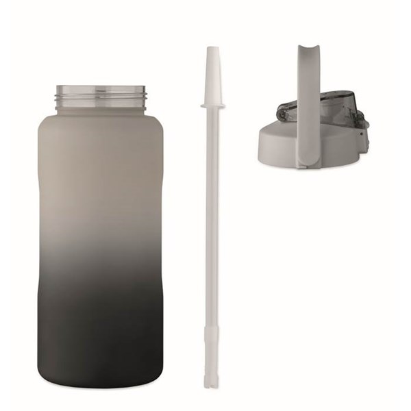 Obrázky: Motivační láhev na vodu z RPET, 2000 ml, černá, Obrázek 10