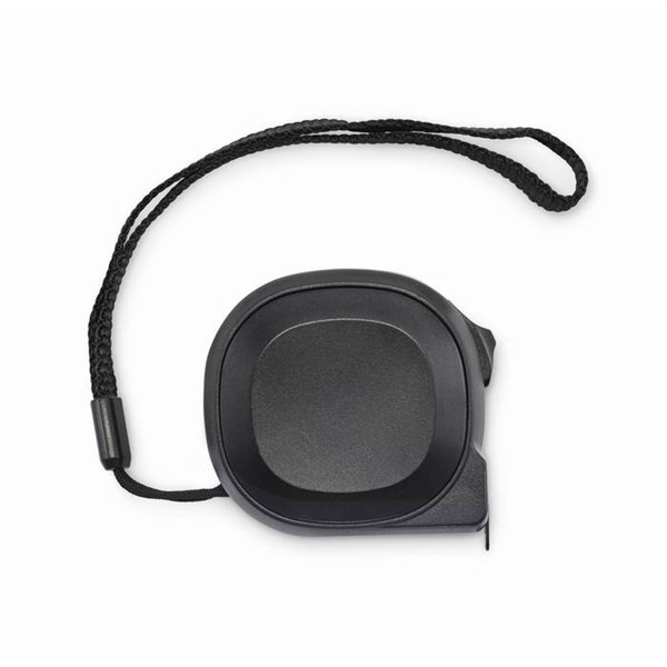 Obrázky: Černý svinovací metr 3m z recyklovaného ABS plastu, Obrázek 2