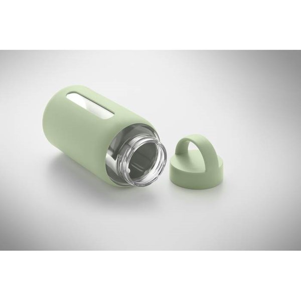 Obrázky: Mátově zelená borosilikát. láhev 600ml,silikon.obal, Obrázek 3
