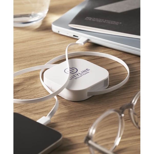 Obrázky: Zatahovací 100W a nabíjecí kabel, bílý, Obrázek 10