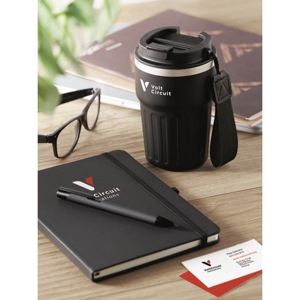 Obrázky: Černá sada zápisníku, kov. pera a termohrnku 350ml, Obrázek 15