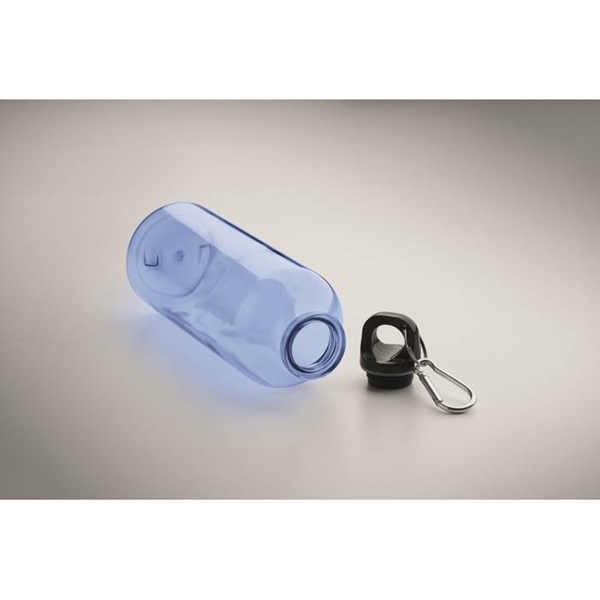 Obrázky: Láhev z RPET 500 ml s karabinou, stř. modrá, Obrázek 4