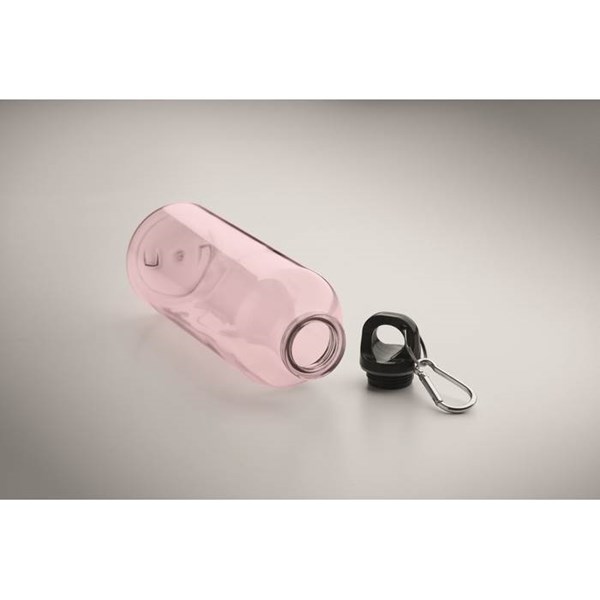 Obrázky: Láhev z RPET 500 ml s karabinou, růžová, Obrázek 4