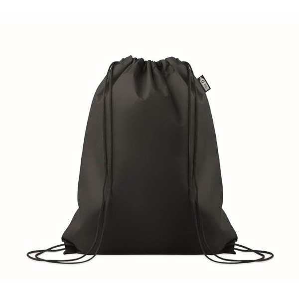 Obrázky: Stahovací batoh z RPET netkané, černá