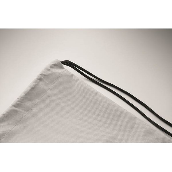 Obrázky: Stahovací batoh z RPET netkané, bílá, Obrázek 4