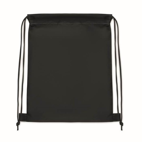 Obrázky: Dětský stahovací batoh z RPET, černá, Obrázek 2