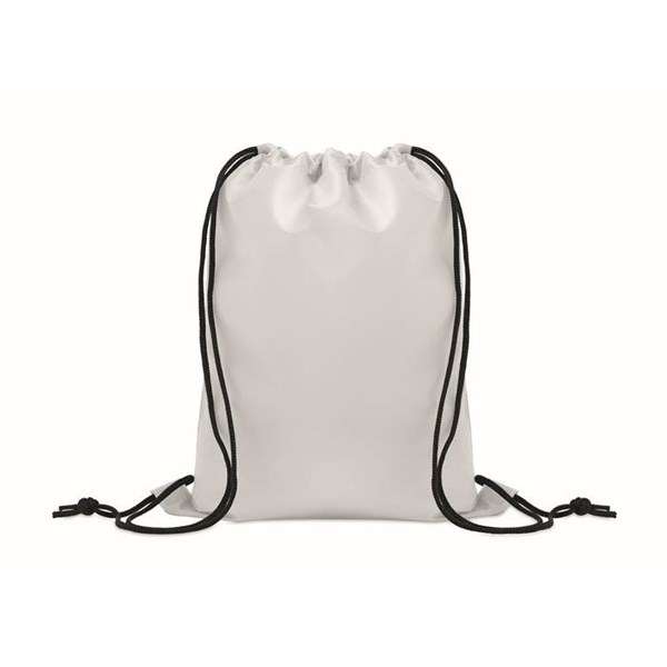 Obrázky: Dětský stahovací batoh z RPET, bílá