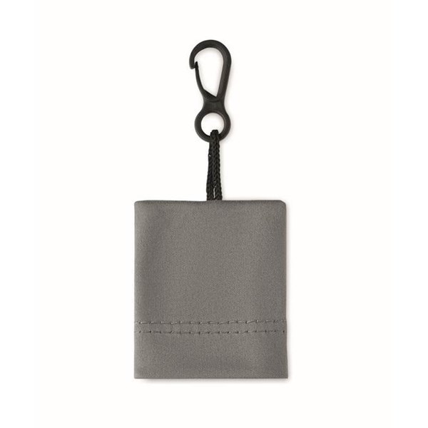 Obrázky: Šedý čisticí hadřík z RPET s pouzdrem, Obrázek 2