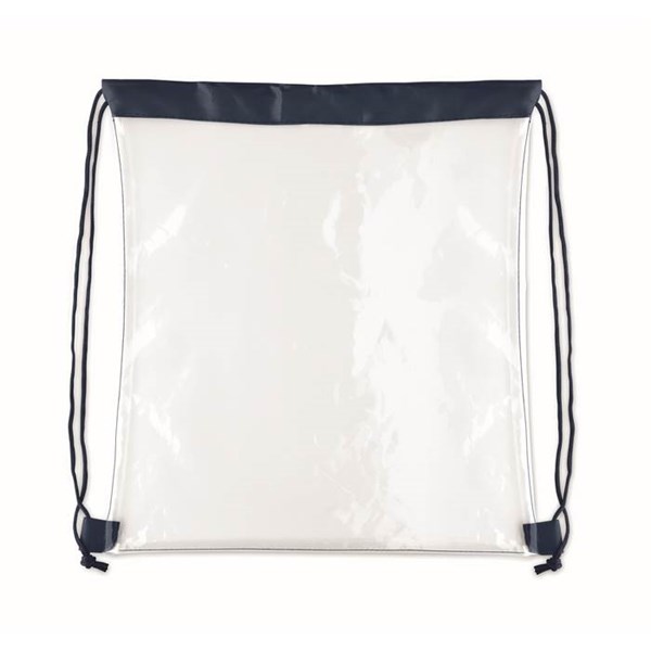 Obrázky: Průhledný stahovací batoh, detaily tm. modré, Obrázek 2