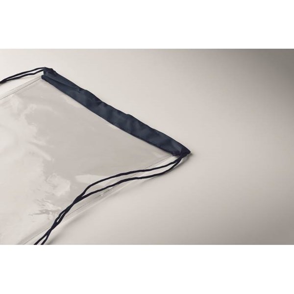 Obrázky: Průhledný stahovací batoh, detaily tm. modré, Obrázek 3