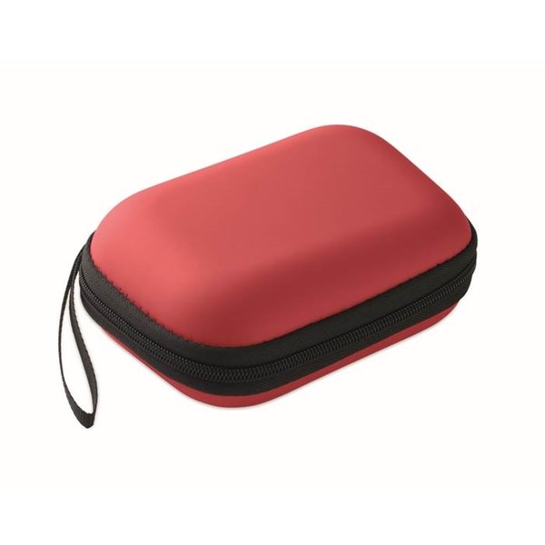 Obrázky: Lékárnička v pevném pouzdře na zip, červená, Obrázek 2