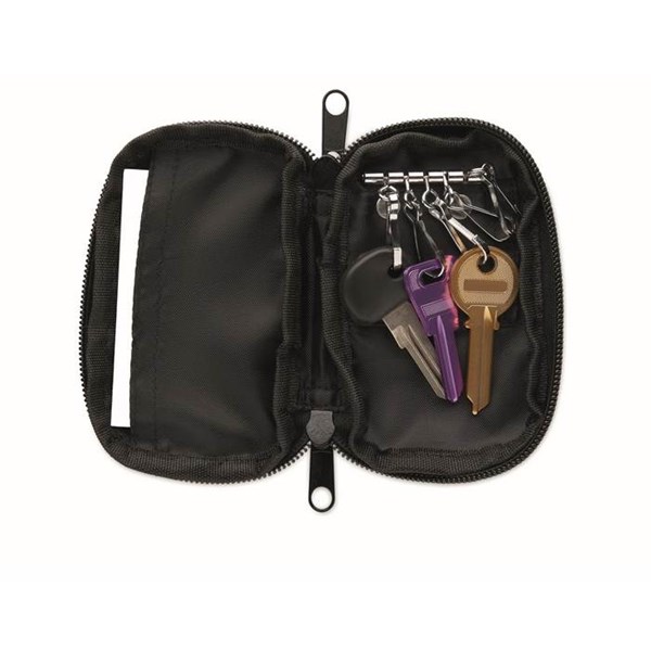 Obrázky: Pouzdro 300D RPET na klíče se zapínáním na zip, Obrázek 4