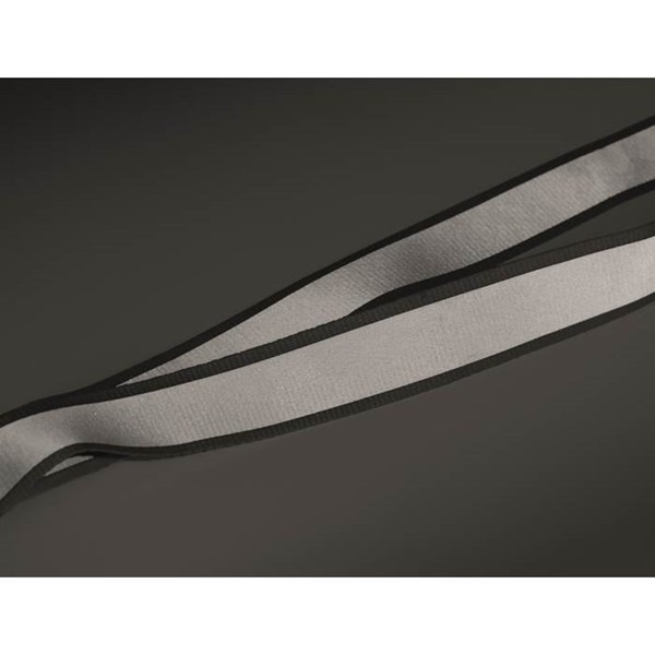 Obrázky: Reflexní šňůrka 25mm z RPET, černá, Obrázek 5