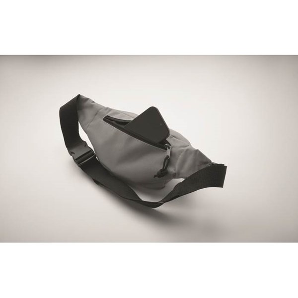 Obrázky: Ledvinka z 600D RPET, šedá, Obrázek 5