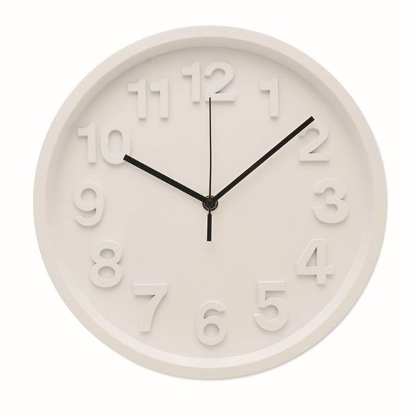 Obrázky: Bílé nástěnné hodiny z PP