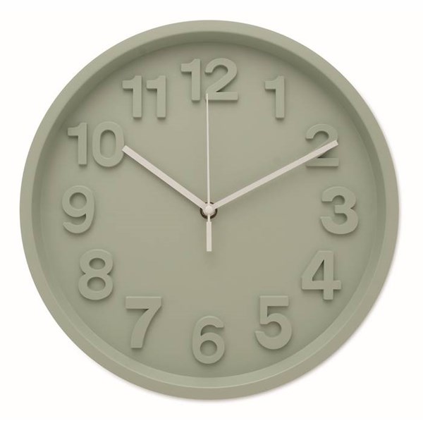 Obrázky: Mát. zelené nástěnné hodiny z PP