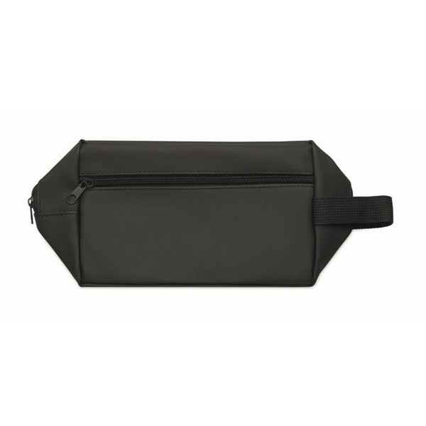 Obrázky: Černá toaletní taška z 600D RPET a PU zátěrem, Obrázek 5