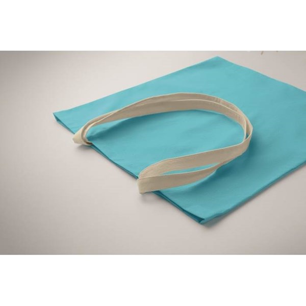 Obrázky: Bavlněná nákup. taška 140g, tyrkysová, Obrázek 3