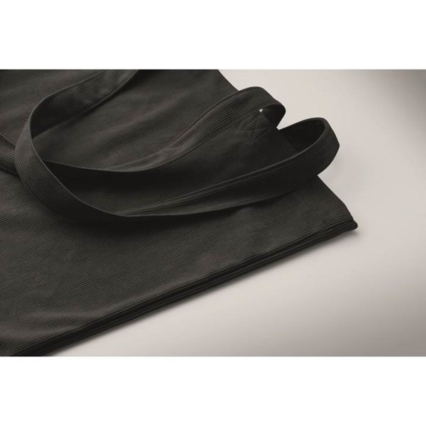 Obrázky: Manšestrová nákupní taška, černá, Obrázek 4